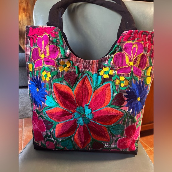 Sunflower Embroidered Tote Bag by Lucia’s Imports - Picture 1 of 6